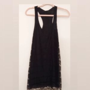 Elegant Black Lace Mini Dress